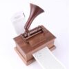 Vinyl Player Vintage, Walnut Hand-cranked With 20-tone Paper Phonograph Music Box For Kids Friends - Image 7