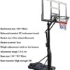 ZAIHW Portable Boards Kids Portable Height Adjustable Basketball Hoop Stand, 47 Inch Backboard, - Image 4