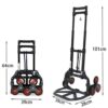 Hand Trucks Stair Climbing Carts Folding Portable Trolleys Trailers Shopping Carts Luggage Carts for - Image 6