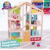 PIDOKO KIDS Skylar Wooden Dollhouse - Includes 20 Pcs Furniture Accessories, 5 Family Dolls and a - Image 6
