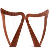 Lyre Harp Hard Mahogany 15-note Lyre Harp Set Portable Harp With Tuning Wrench,Spare String, Black - Image 3