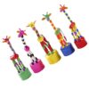 5Pcs Wooden Giraffe Figurine Toy Dancing Rocking Giraffe Finger Puppets Push Up Toys for Boys Kids - Image 7