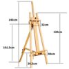 ZLazy Easel, Foldable Solid Wood Painting Art Boards Stand Artist Studio Sketching Tool Floor - Image 3