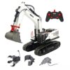 1/14 Remote Control Truck RC Excavator Toy 22 Channel 4 In 1 Claw Drill Metal Shovel Real Hydraulic - Image 2