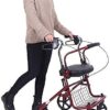 QIVGXBO Leunlee Rollator Walker, Walking Aids Foldable, Heavy Duty Shopping Cart With Seat, Drive - Image 4