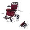 QIVGXBO Leunlee Walker For Seniors Rollator Foldable Mobility Walking Aid,Four-wheeled Walker With - Image 4