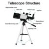 Gerrit Astronomical Telescope for Kids Beginners Adults, HD 300 / 70Mm Reflector Telescope with - Image 6