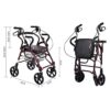 QIVGXBO Leunlee Walker For Seniors Rollator Rollator Adjustable Rolling Walker With Seat For Elderly - Image 4