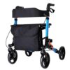MYIME Lightweight Aluminium Folding Rollator, 2-in-1 Shopping Cart and Transit Chair withHeight - Image 2