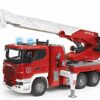 Bruder Scania R-Series Fire Engine Slewing Ladder, Water Pump and Lights and Sounds Module - Image 2