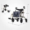 QIVGXBO Leunlee Walker Walker, Folding Walker For Seniors With Durable Aluminum Frame Supports - Image 4