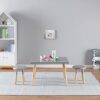 ACEssentials Beech Wood Dipped Kids Table and Stools, 18.9" x 31.4" x 23.6", Gray (3 Piece Set) - Image 10