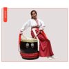 KAFELE Medium Awakening Lion Drum Diameter 60CM/Height 65CM Cowhide Drum Dragon Boat Drum Southern - Image 4