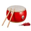 KAFELE Traditional Chinese Red Drum War Drum Cowhide Drum Big Drum Hall Drum Flat Drum Ethnic Drum - Image 2