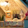 UDYGQM Handmade Puzzle,Miniature Dollhouse DIY Kit Light Apartment Series Houses Accessories Wooden - Image 6