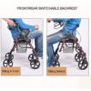 QIVGXBO Leunlee Walker For Seniors Rollator Rollator Adjustable Rolling Walker With Seat For Elderly - Image 3