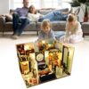 Alacvtua DIY Dollhouse Kit Dollhouse Miniature DIY House Kit,Assembled Cabin Dreamhouse For - Image 7