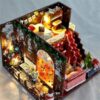 UDYGQM 3D Puzzles DIY Christmas Miniature Dollhouse Kit Realistic Mini 3D Wooden House Room Craft - Image 4