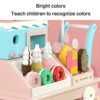 JW-YZWJ Children's Simulation Ice Cream Cart, Donut Sales Cart, Wooden Educational Toy - Image 3