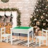 Peekabu 2 in 1 Kids Construction Play Table and 2 Chairs, Wooden Building Block Table w/Storage - Image 6