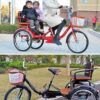 SDFhNest Folding Adult tricycles with Back seat,Elderly Rickshaw Pedals Tricycle,Trike with Shock - Image 6