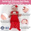 Vollence 23 inch Full Silicone Baby Dolls Realisitc, Not Vinyl Dolls, Cute Reborn Realisitc Silicone - Image 5