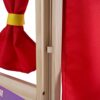 Hey! Play! Wooden Tabletop Puppet Theater with Curtains, Blackboard, and Clock- Inspires Imagination - Image 8