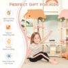 Costzon Wooden Dollhouse for Kids, 3-Story Luxury Doll House with 32 Pieces Furniture Accessories, 7 - Image 6