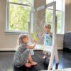 Little Partners® Peek-A-Boo Art Easel - Two Sided Clear Plexi Glass Paint Easel - Easy Erase Acrylic - Image 3