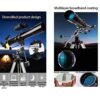 Telescope with 90° Erect Prism,Telescope for Beginners, Portable 80mm Caliber 900mm Focal Length, - Image 4