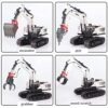 1/14 Remote Control Truck RC Excavator Toy 22 Channel 4 In 1 Claw Drill Metal Shovel Real Hydraulic - Image 5