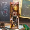 3D Mini Book House Wooden Puzzle Doll House Bookcase Insert Decoration Miniature Bookends Kit - Image 6