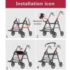 Leunlee Elder People Walker/Folding Portable Walker/with Brake/Seniors Four Rounds Driving Vehicles - Image 3