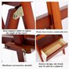 Easel Easel Whiteboard Brown Outdoor Oil Painting Folding Art Easel Tripod Solid Wood Sketch Artist - Image 5