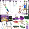 Trailblaze Ninja Warrior Obstacle Course for Kids - Ultimate Outdoor Fun 2x55 Ft Ninja Slackline - Image 2