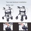 QIVGXBO Leunlee Rollator Walker, Walking Aids Foldable, Heavy Duty Shopping Cart With Seat, Drive - Image 9