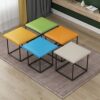 JSMY Leather Square Stool, Multifunction Cube Chair Sofa Stool Space-saving Living Room Combination - Image 5