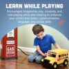 Constructive Playthings Gas Station Toy Gas Pump Replica with Nozzle and Hose, Retro Steel, Fun - Image 5