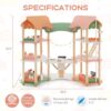 Costzon Wooden Dollhouse for Kids, 3-Story Luxury Doll House with 32 Pieces Furniture Accessories, 7 - Image 7