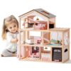 ROBOTIME Wooden Dollhouse, Doll House with 29 Pieces Furniture Set - Pool and Elevator, Wooden Doll - Image 2