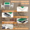 Peekabu 2 in 1 Kids Construction Play Table and 2 Chairs, Wooden Building Block Table w/Storage - Image 4