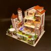 SXPC Kids Toys Diy Dollhouse Assemble Wooden Miniatures Doll House Furniture Miniature Dollhouse - Image 6