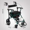 MYIME Rollators 4 Wheel With Seat And Basket, Aluminium Four Wheeled Rollator Walking Aid Brakes and - Image 7
