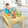Costzon Kids Table and Chair Set, 3 in 1 Wooden Activity Table with Storage Drawer, Detachable Table - Image 10