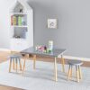 ACEssentials Beech Wood Dipped Kids Table and Stools, 18.9" x 31.4" x 23.6", Gray (3 Piece Set) - Image 9