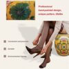 KAFELE Creative Solid Wood Cowhide Drum Stool Chinese Style Furniture Hand Painted Painted Drum Pier - Image 4