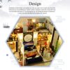 Alacvtua DIY Dollhouse Kit Dollhouse Miniature DIY House Kit,Assembled Cabin Dreamhouse For - Image 4