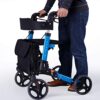MYIME Lightweight Aluminium Folding Rollator, 2-in-1 Shopping Cart and Transit Chair withHeight - Image 5