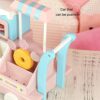 JW-YZWJ Children's Simulation Ice Cream Cart, Donut Sales Cart, Wooden Educational Toy - Image 8