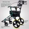 MYIME Rollators 4 Wheel With Seat And Basket, Aluminium Four Wheeled Rollator Walking Aid Brakes and - Image 8